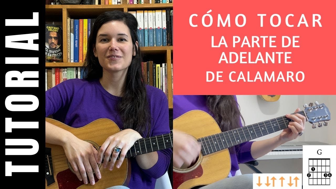 cómo tocar LA PARTE DE ADELANTE de CALAMARO en guitarra tutorial