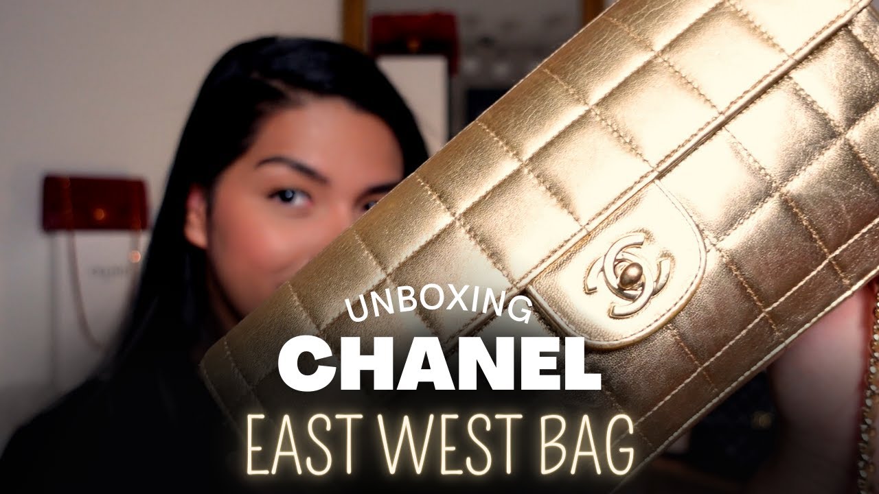 CHANEL CHOCOLATE BAR UNBOXING l VINTAGE CHANEL EAST WEST  l 31 DAYS OF UNBOXINGS l 📦 DAY 12