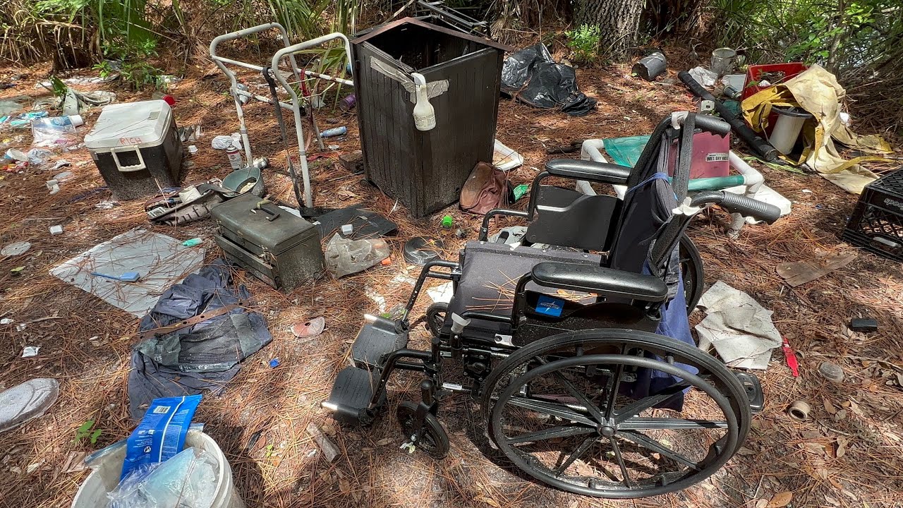 Massive Homeless Camp In Cocoa, Florida