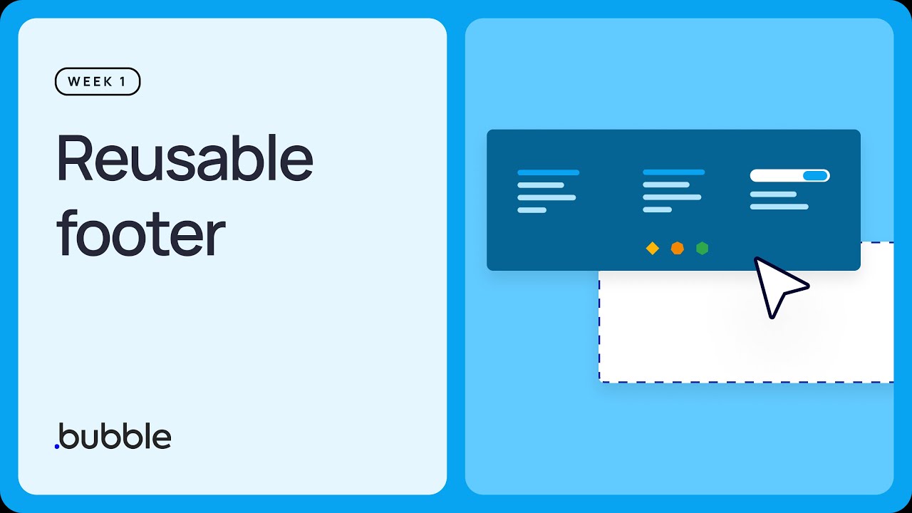 Reusable footer: Getting started with Bubble (Lesson 1.9)