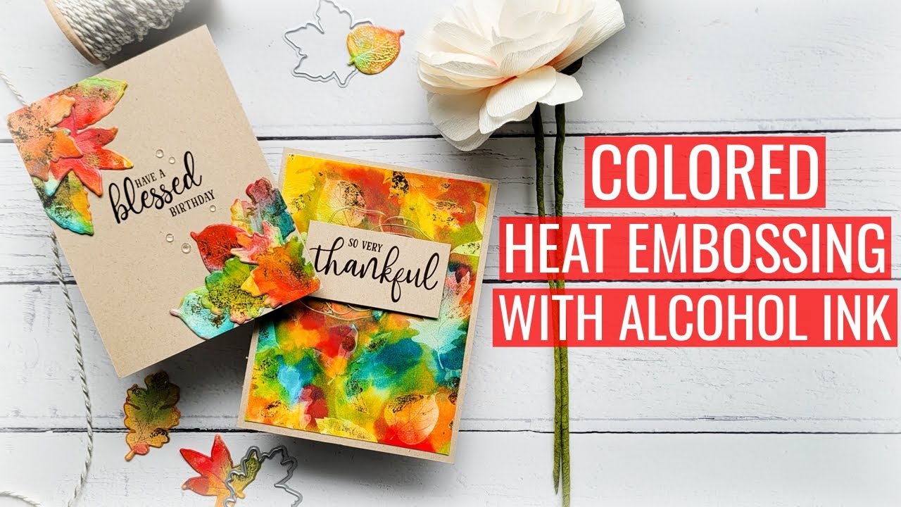 Colored Heat Embossing with Alcohol Ink: New Hair