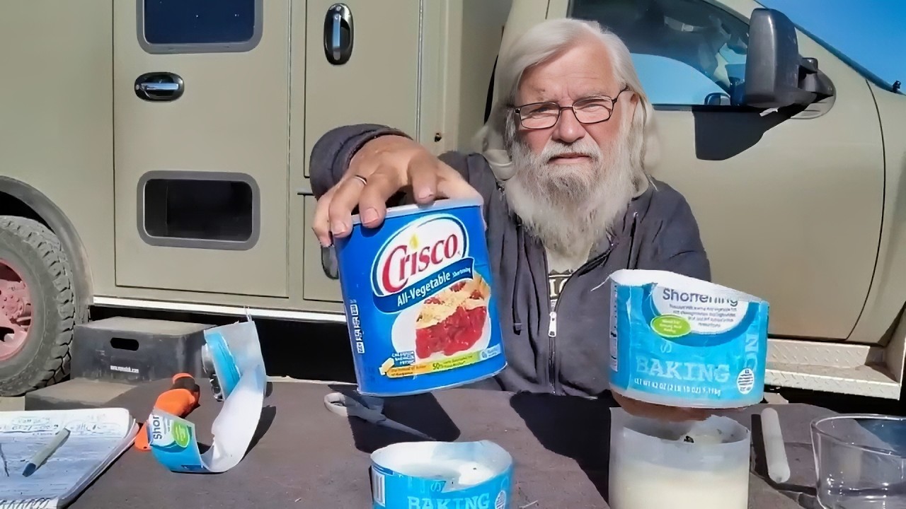 72 HOURS EMERGENCY HEAT and Light with CRISCO Candles! Winter Vanlife