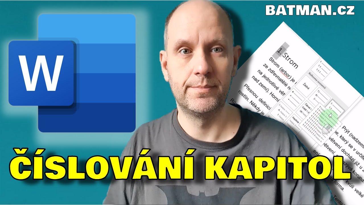 Word - číslování kapitol v dokumentu (více v popisu videa)
