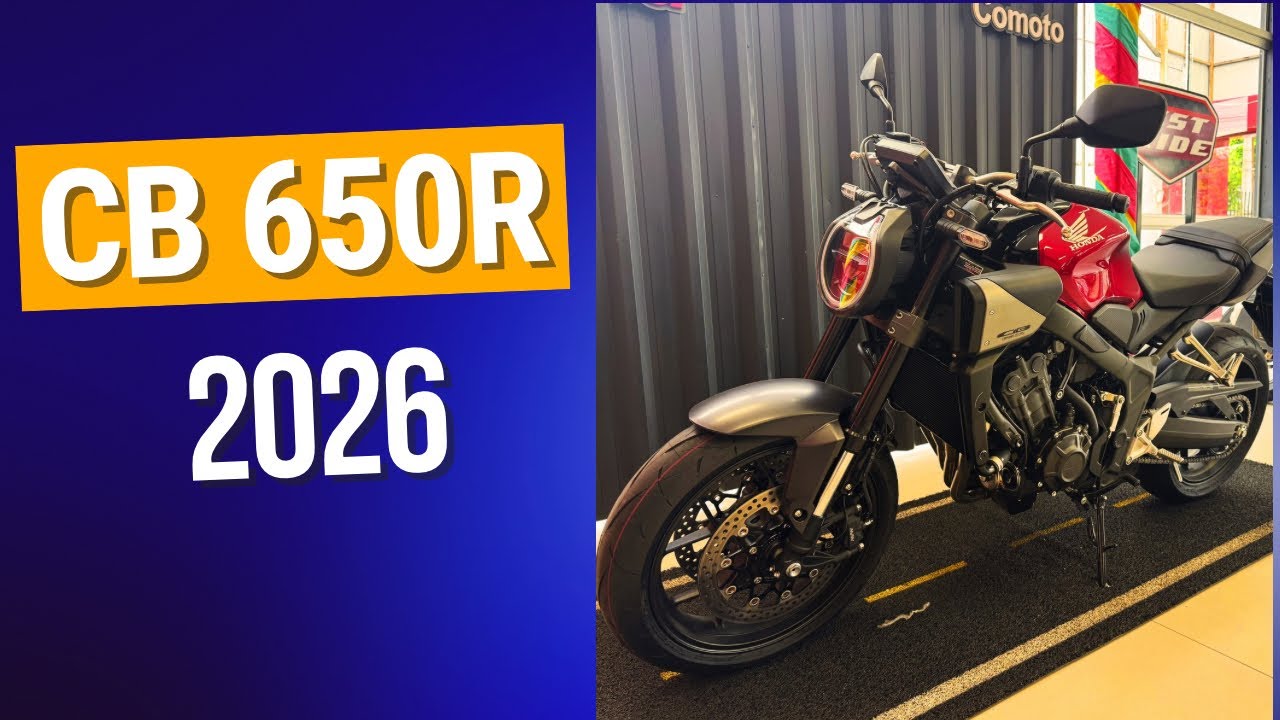 FUI VER A NOVA CB 650R 2026 VERMELHA. TUDO SOBRE O E-CLUTCH