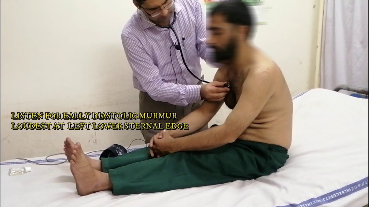 Examination of Aortic Regurgitation patient