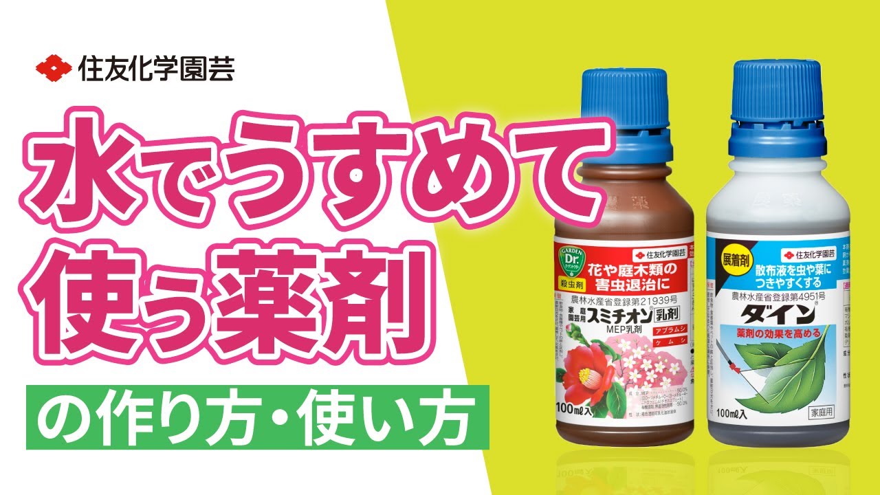 水でうすめる薬剤の使い方　～散布液の作り方～（フルバージョン）　#園芸