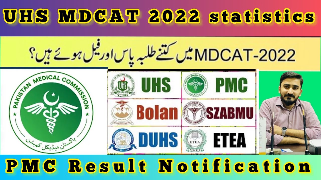 MDCAT Result Statistics:: PMC Notification/ passing Ratio of All Admitting universities