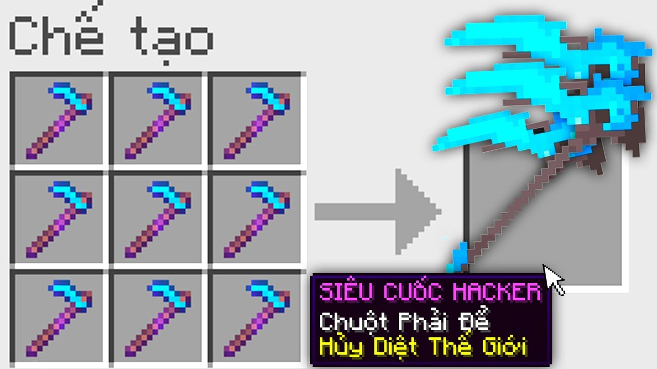 Minecraft, Nhưng Sở Hữu Cuốc Hacker Siêu Mạnh