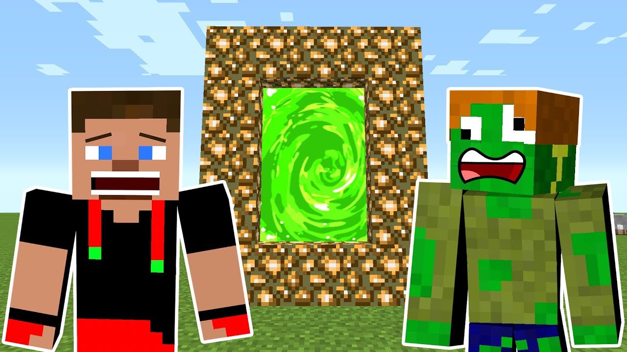 ZOMBİK VE STEVE PORTAL KAPISI YAPIYOR 😱 - Minecraft