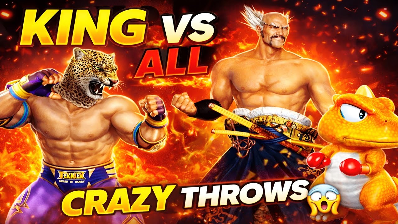 😱 KING VS ALL PLAYERS 🔥 | Ultimate Fight | Tekken 3 | 🔥 KING CRAZY THROWS 😈 |