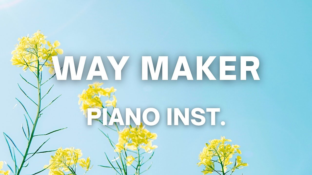 Way maker MR (D Key) | Piano Instrumental Karaoke with Lyrics | Leeland | Sinach | 길을 만드시는 분