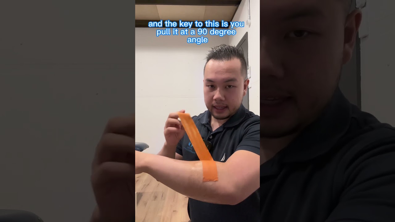 How to remove sports tape without pain or waxing #taping #physiotherapy #strapping #secret