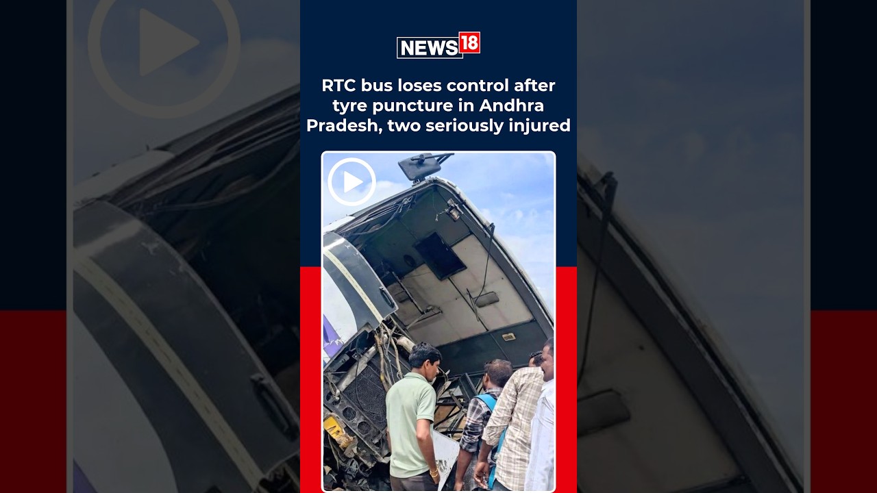 APSRTC Bus Accident In Andhra Pradesh | Tyre Puncture Leaves 20 Injured In Annamayya | N18S