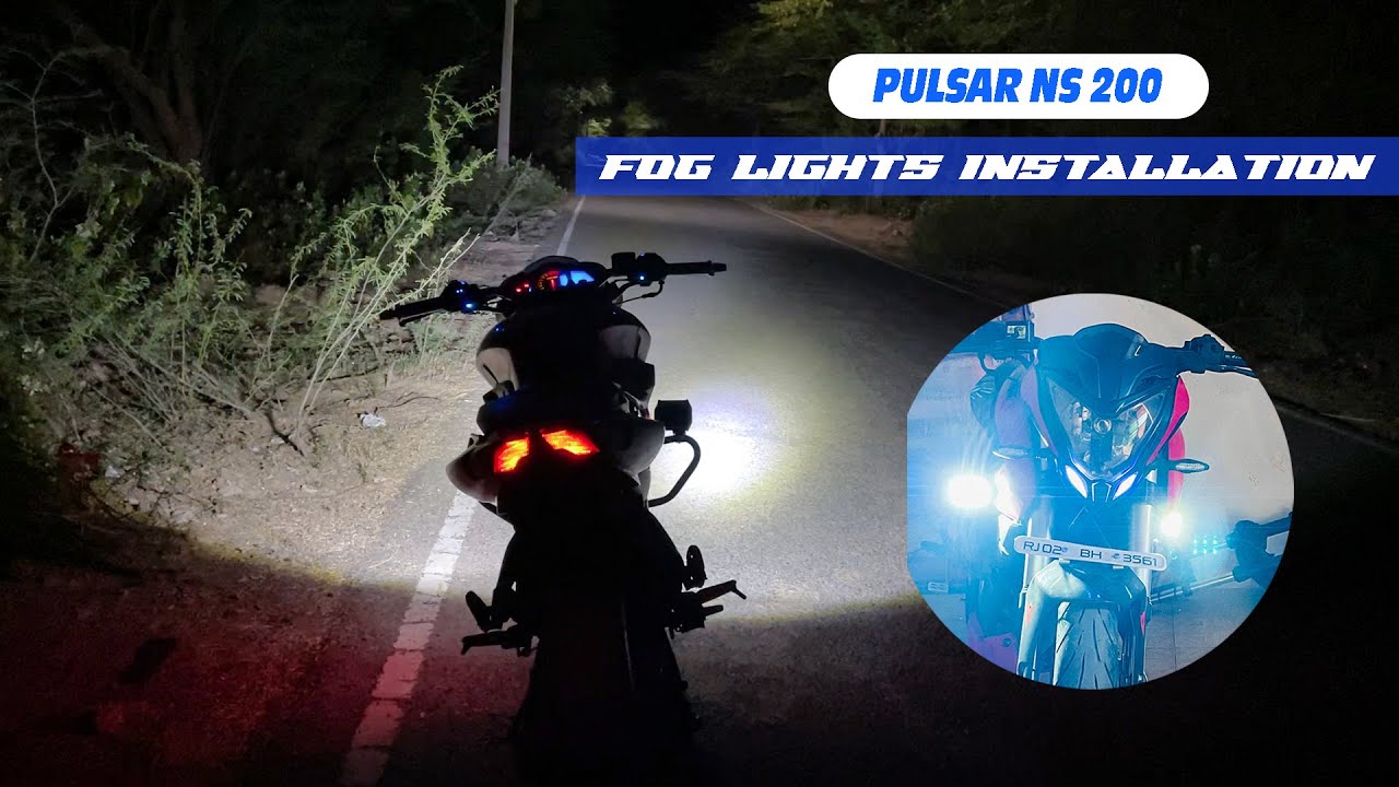 Fog Lights installation in Pulsar Ns200 - Universal Fit (Autofy 6 LED)