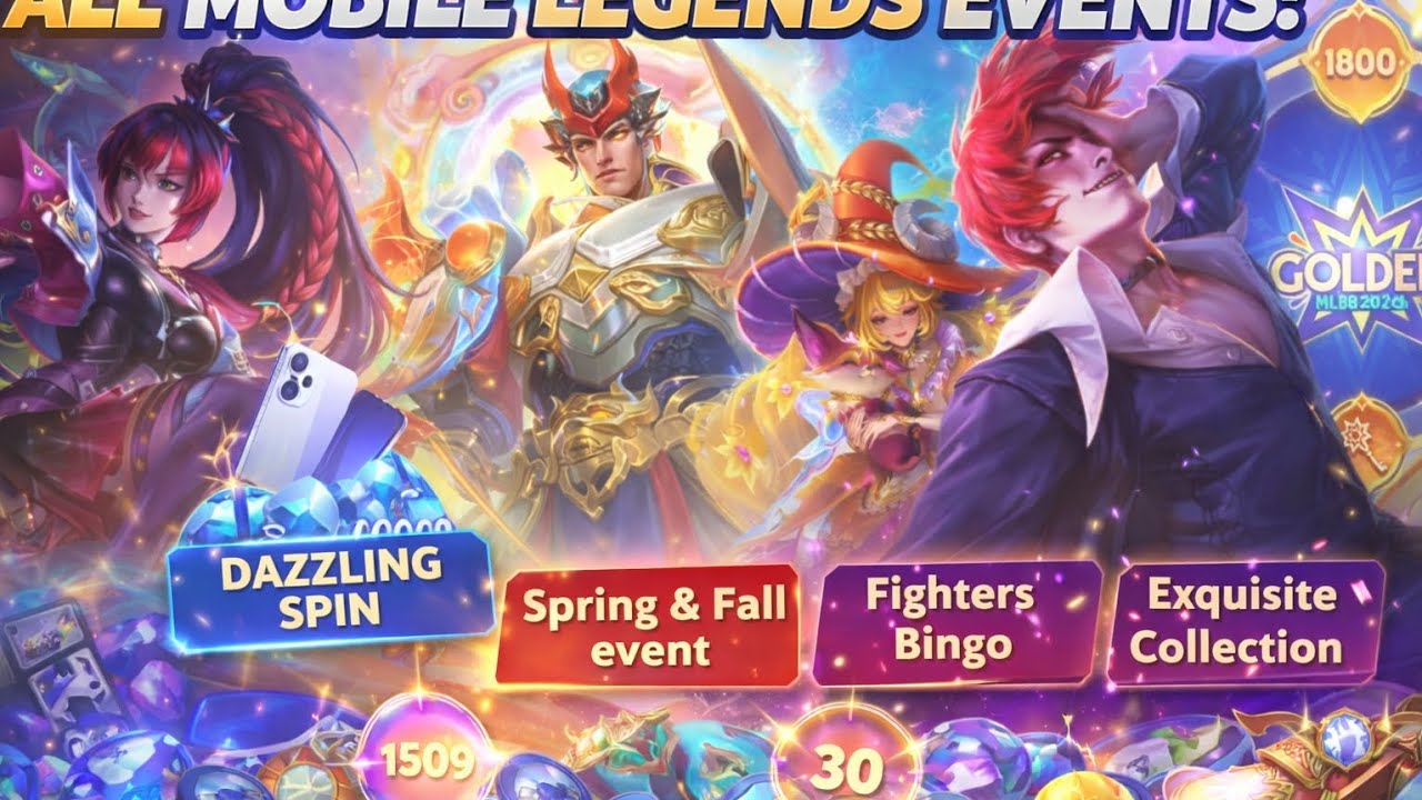 Dazzling Golden spin / win oppo phone or 15000 Dimonds / full details don't miss 💎🎁 | #mobilelegends