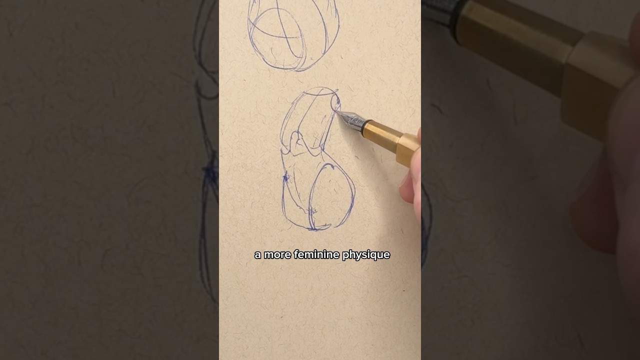 Рисование динамичных поз начинается с фасолины.