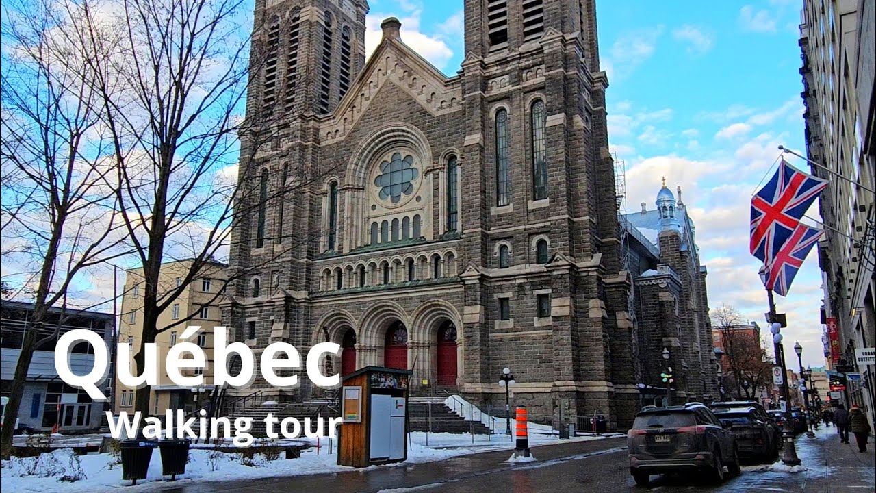 Rue Saint-Joseph E | Walking in Quebec city | Gare-du-Palais | Walking Tour December 2023 [UHD]