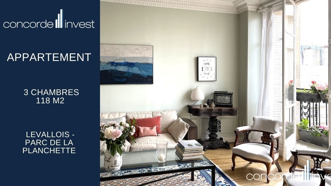 Levallois - Parc des planchettes - Appartement 118 m2 - 3 chambres