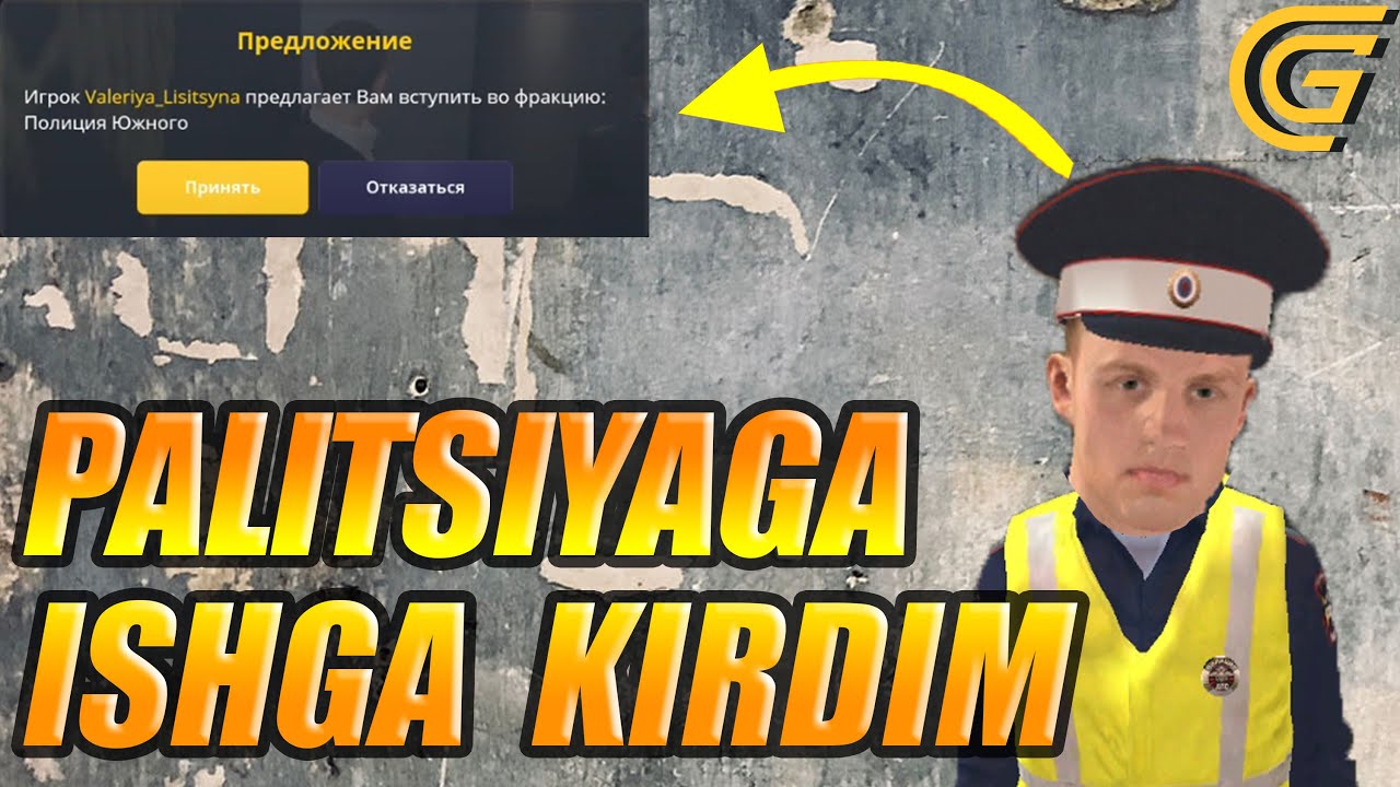 PALITSIYAGA OSON KIRISH - GRAND RP MOBILE #19 - O'ZBEKCHA LETS PLAY