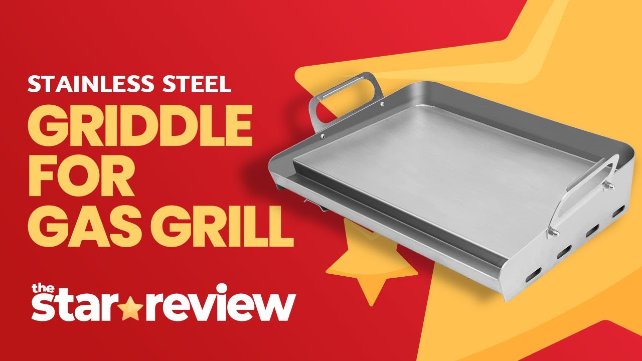 Stainless Steel Griddle For Gas Grill With Removable Grease Tray
