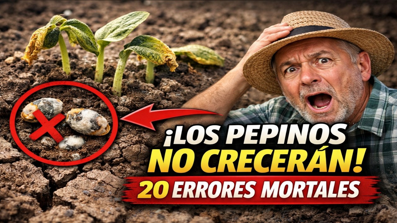 Los pepinos NO CRECERÁN si haces ESTO. 20 errores mortales al plantar.