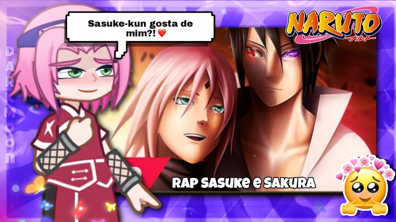 Time 7 React Rap - | Mundo sem cor | Sasuke e Sakura ❤️ |  Gacha Naruto