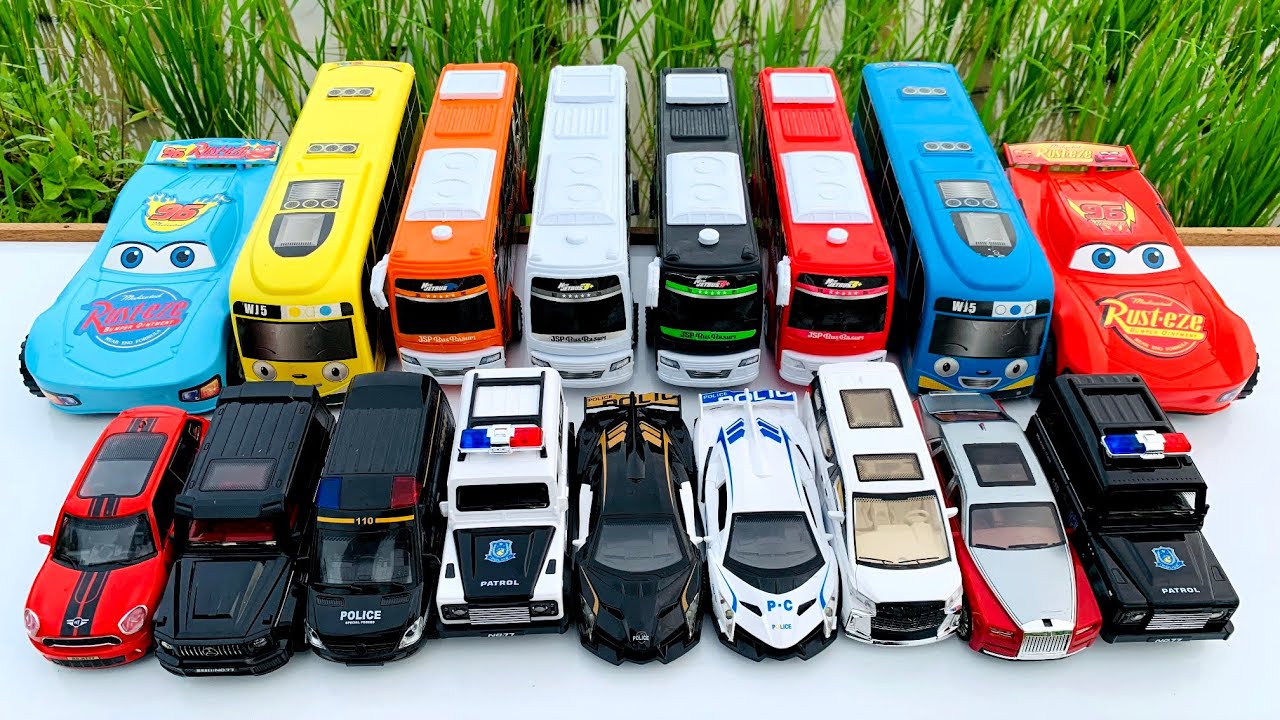 Mobil Mobilan Mcqueen, Bus tayo, Bus Basuri, Mobil Polisi, Mobil Ambulan, Mobil Balap, Damkar #6509
