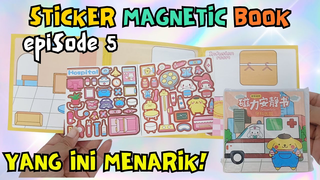 SATISFYING STICKER MAGNETIC BOOK MINI - POMPOMPURIN