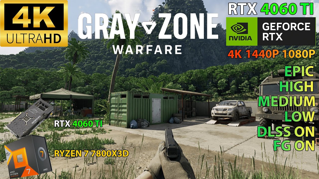 Gray Zone Warfare | RTX 4060 TI | 4K | 1440P | 1080P | EPIC SETTINGS | DLSS ON | FG ON