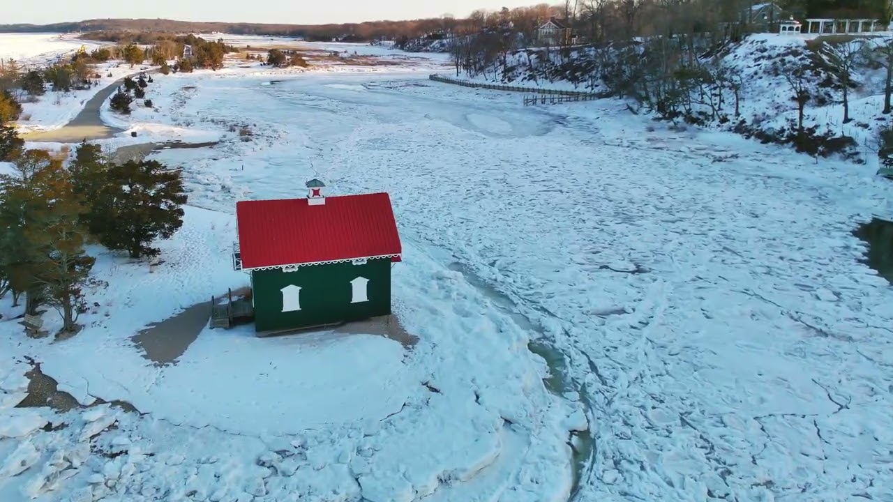 Feb 12, 2026 - Stony Brook Harbor weather check - Still frozen