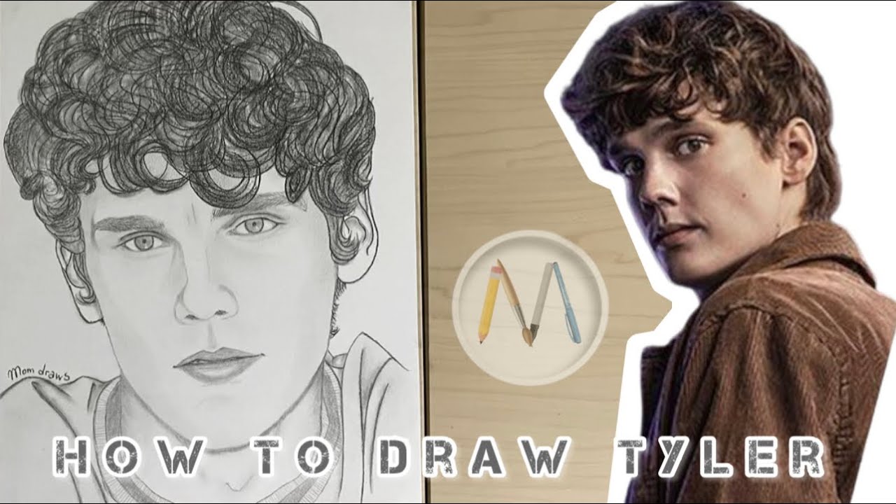 How to draw Tyler from Wednesday Addams / Tyler Galpin drawing