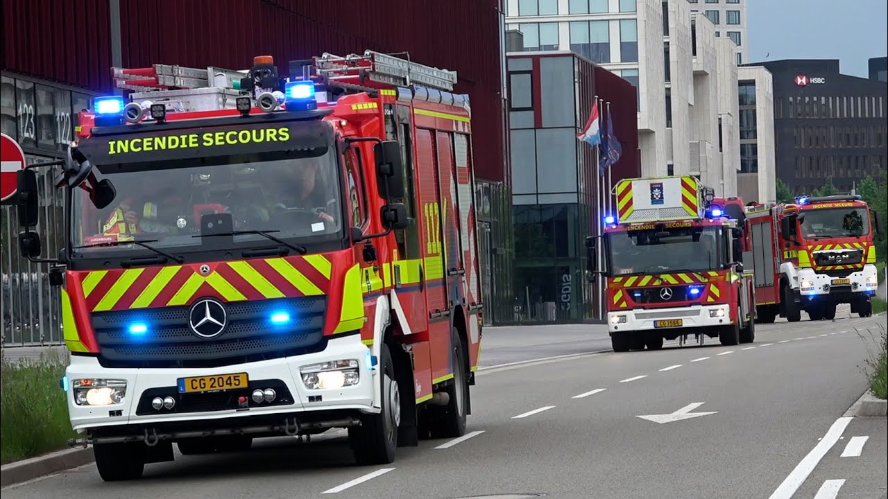 Pompjee&euml;n, Ambulanzen & Police fortfueren dringend zu L&euml;tzebuerg | Emergency Services responding