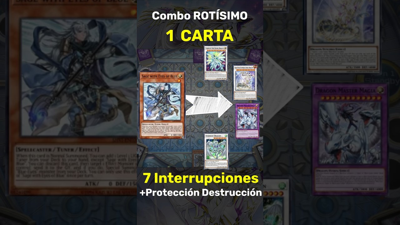 EL COMBO M&Aacute;S ROTO DE BLUE EYES CON UNA CARTA 😱  #yugiohmasterduel  #yugioh #blueeyeswhitedragon