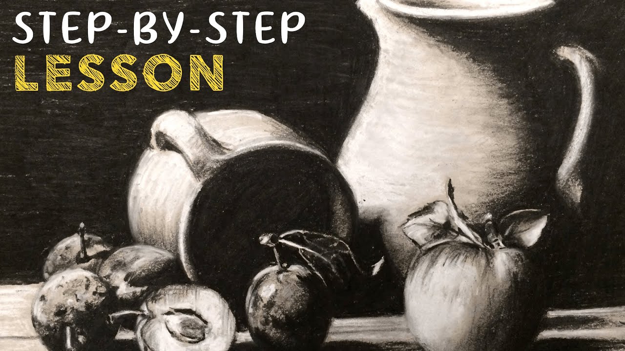 Charcoal Pencils for Beginners - Simple Still Life