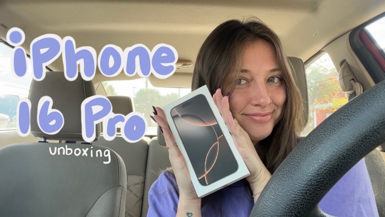 NEW IPHONE 16 PRO // unboxing my iphone 16 pro in the color desert titanium | VLOG