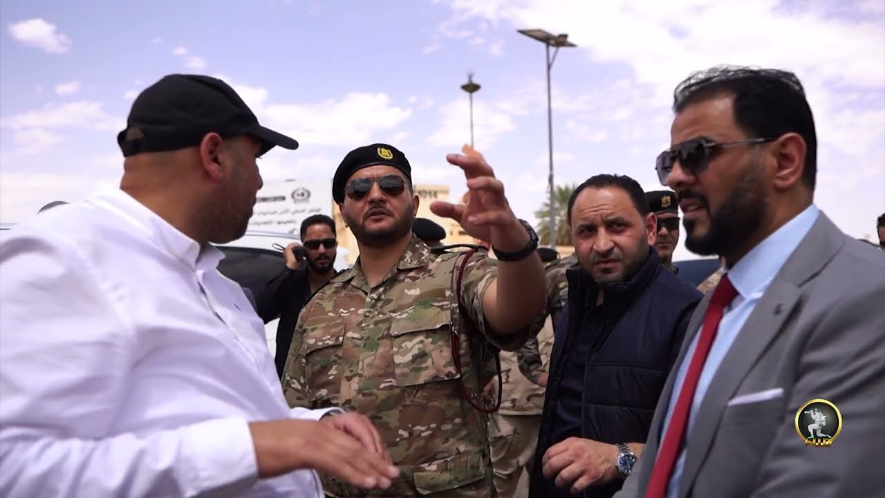 جانب من زيارة وفد القيادة العامة على راسه العميد صدام حفتر إلى مدينة سبها  للاطلاع على المشاريع