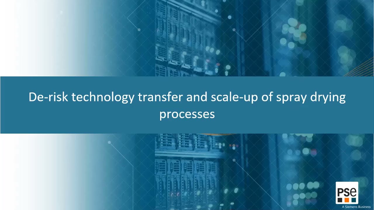 De-risk technology transfer and scale up of spray draying processes - gPROMS FormulatedProducts
