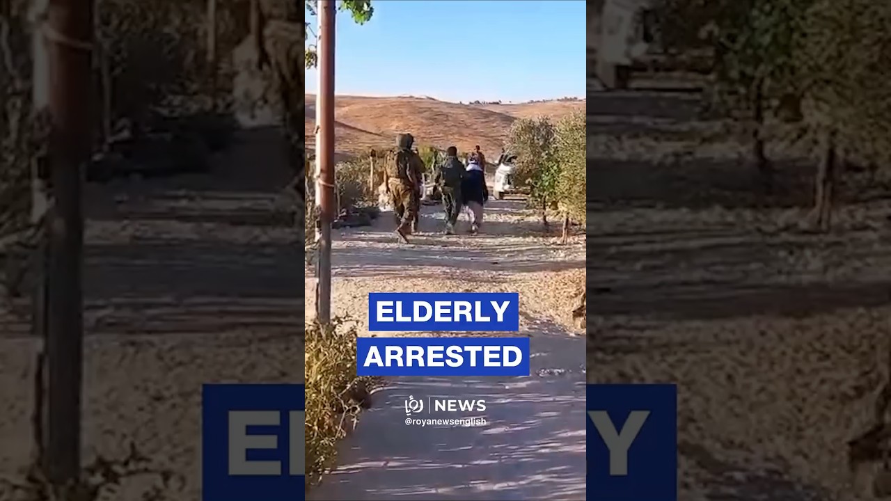&lsquo;Israeli&rsquo; forces arrest an elderly man from his home after raiding the Huwara area