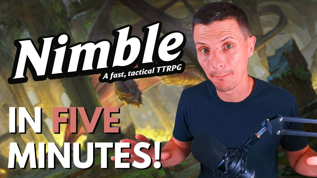 Научитесь играть в Nimble RPG за 5 минут! Быстрая, тактическая, совместимая с режимом DnD 5e RPG.