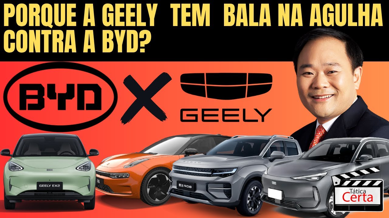 A GUERRA DOS GIGANTES CHINESES: O plano da Geely para SUFOCAR a BYD (EX2, Zeekr, Navio e Renault)