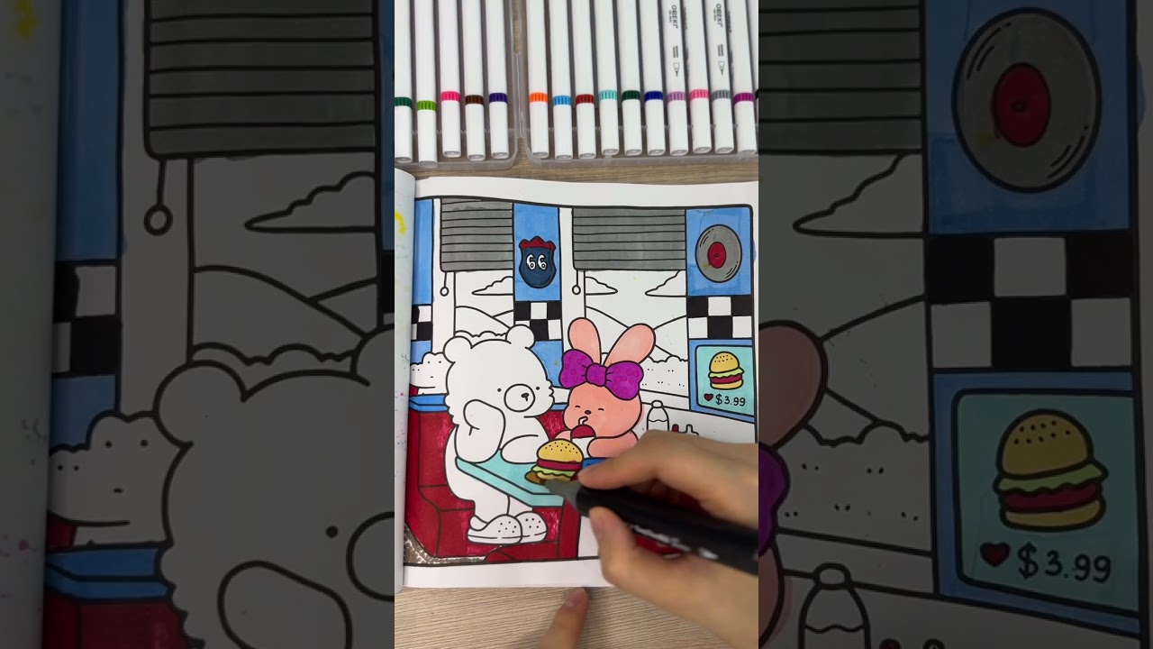 Cozy friends coloring book/ #drawing art therapy / Watching, like and sharing ,subscribe