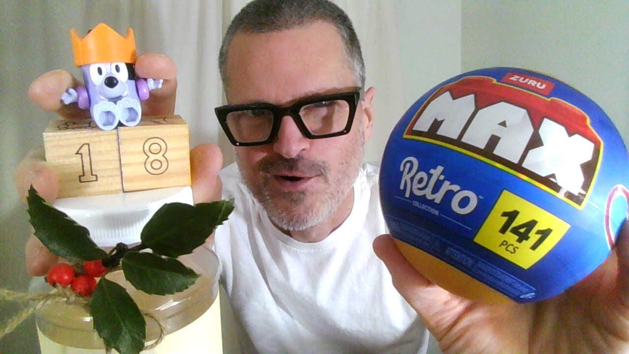Bluey vs Zuru Max Retro: DAY 18 Vlogmas Advent Calendar Smurfs Little People Jake Never Land Pirates