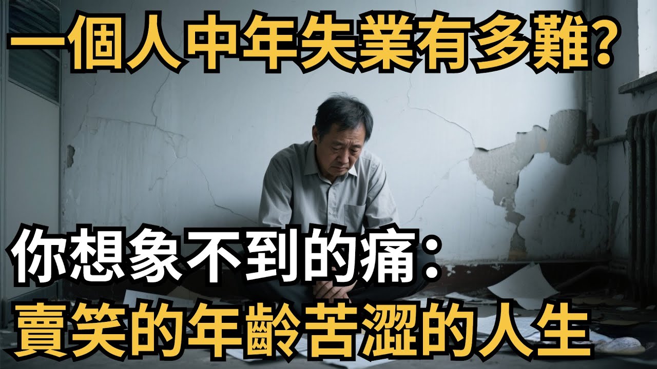 一個人中年失業有多難？你想象不到的痛：賣笑的年齡，苦澀的人生【心理研究社】#心理學#心理健康#兩性#情感#知識#命運#知識科普#知識研究#身心健康#壓力#原生家庭