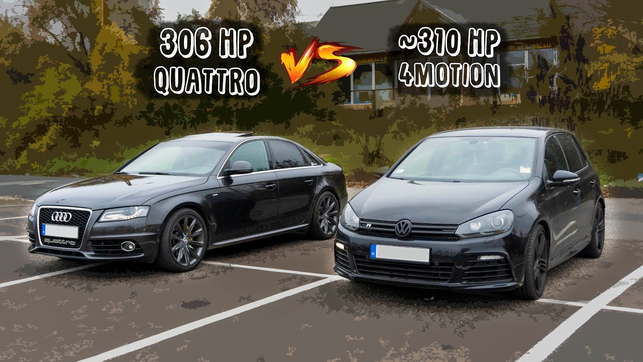 AUDI A4 QUATTRO vs VW GOLF 6 R 4MOTION 🚗 #mitmegyszázon