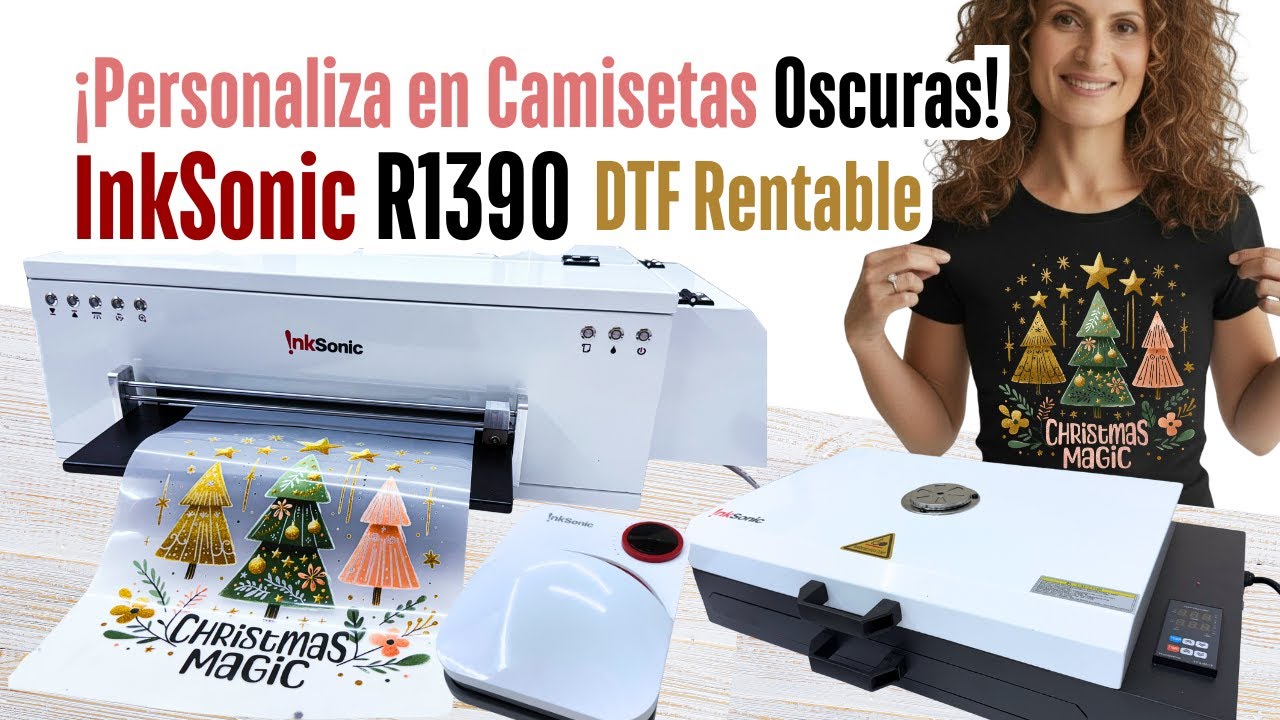 Personalizados en Ropa Oscura 🤯 InkSonic R1390 A3 DTF Review  {Unboxing, Instalación y Pruebas}