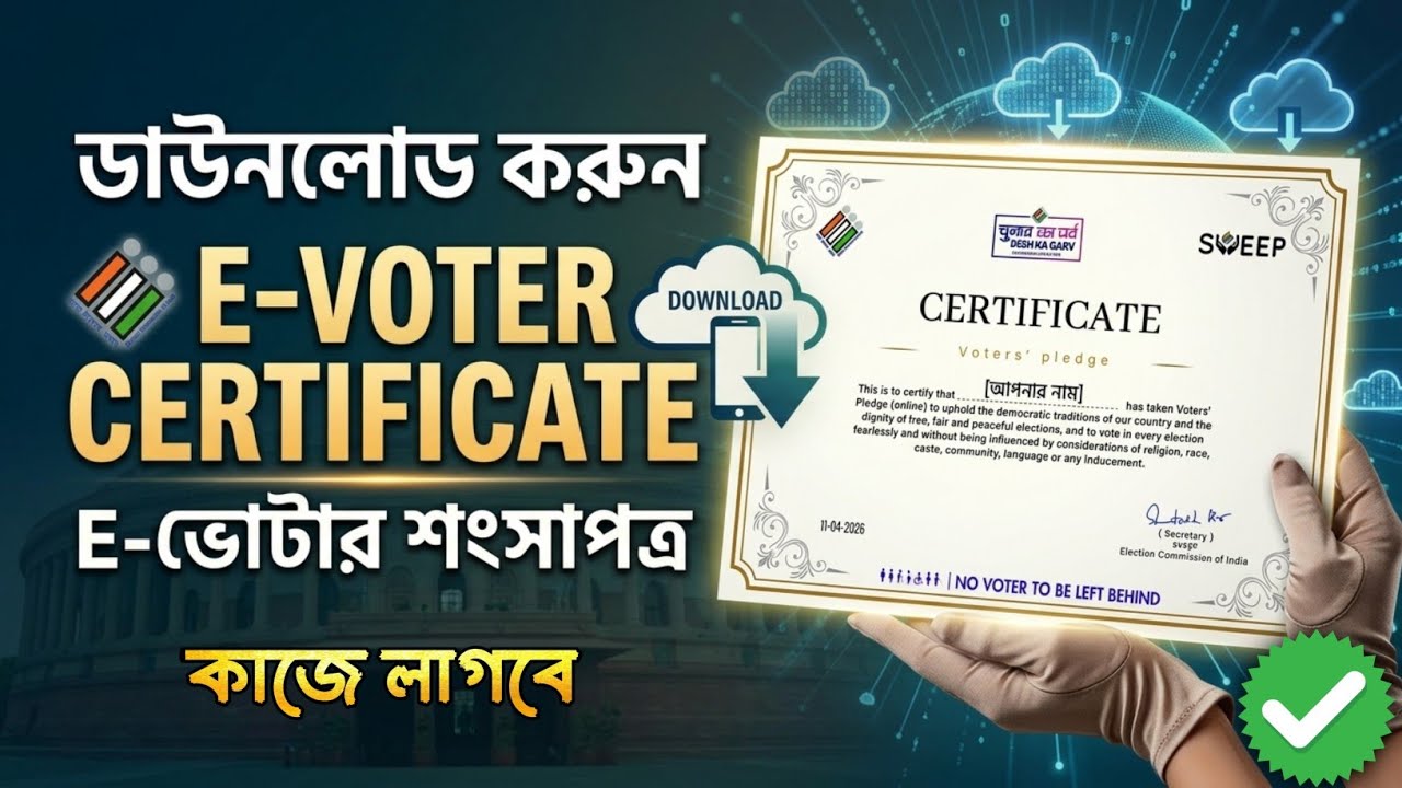 How to Download E-Voter Certificate 2026 | মোবাইল থেকে Voter ID Download করুন 