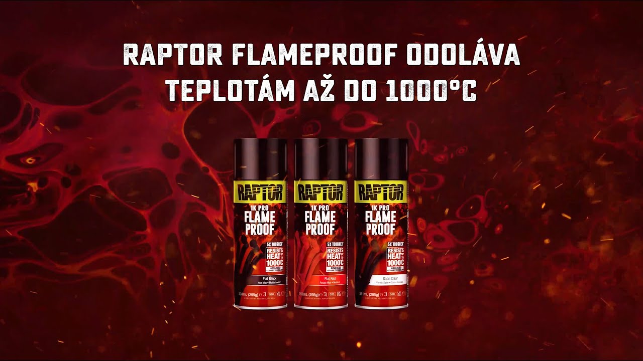 RAPTOR Flameproof 🔥 Farba, ktorá vydrží 1000 °C