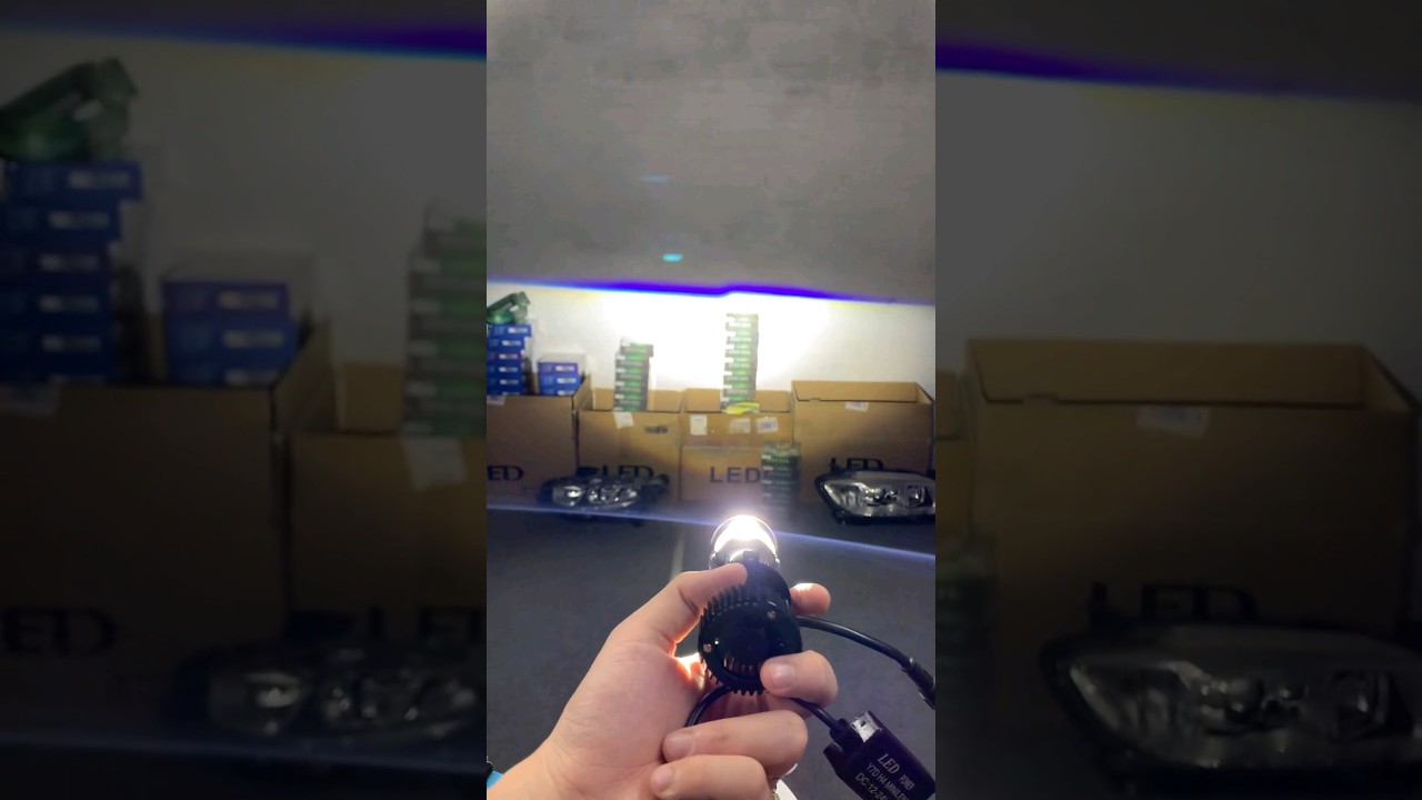 H4 LED headlight built-in lens style, do you like it? #ledheadlights #headlights #carheadlights