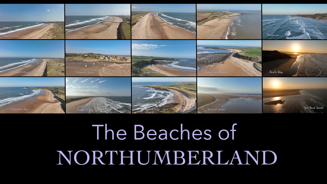 Flying over the beaches of Northumberland. Relaxing flight over 15 of Northumberland's best beaches.