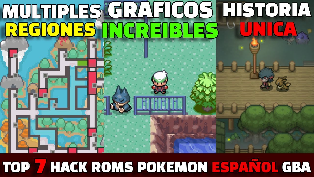 TOP 7 MEJORES HACK ROMS POKEMON COMPLETOS Y EN ESPAÑOL PARA GBA ✅